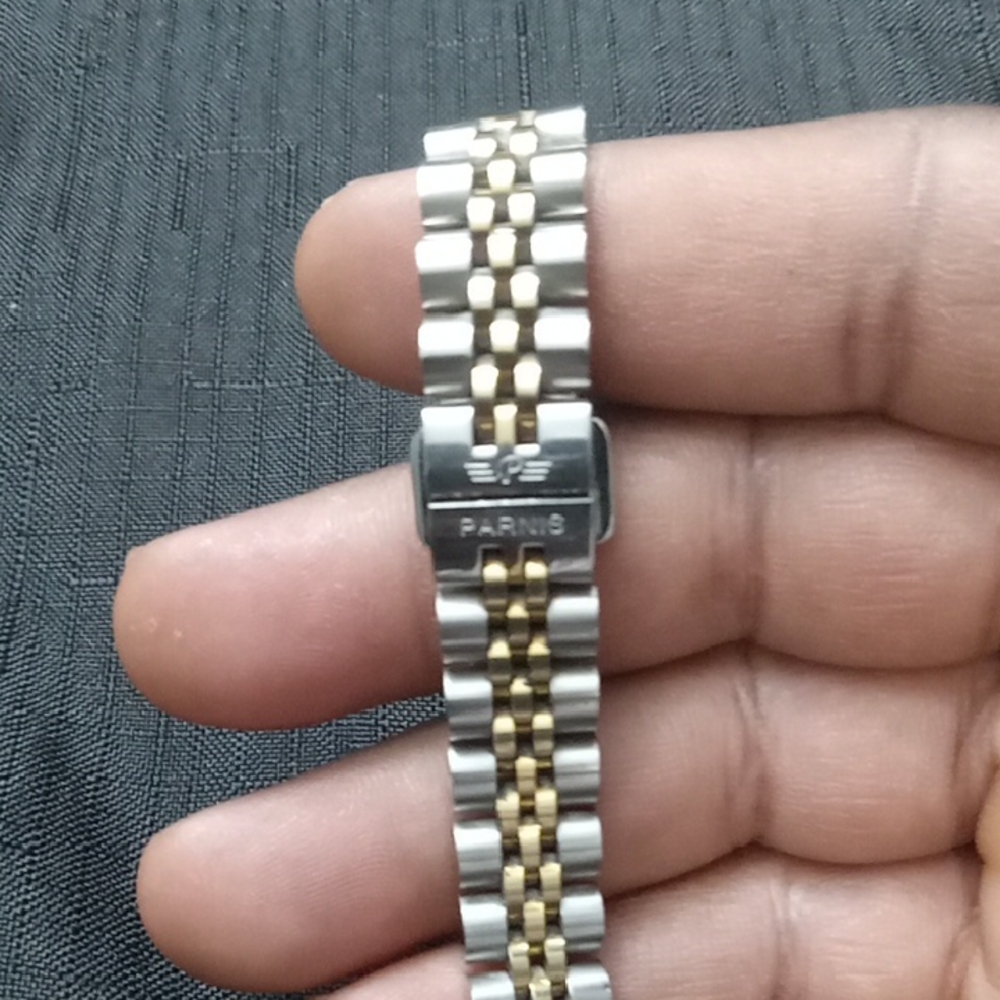 Parnis Silver and Gold Watch Bracelet